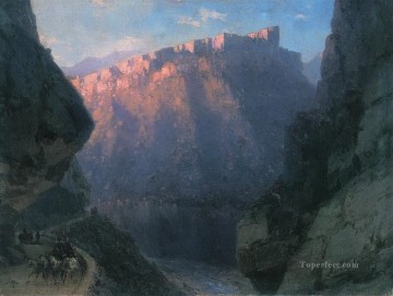 Darial Gorge 1868 Romántico Ivan Aivazovsky Ruso Pinturas al óleo